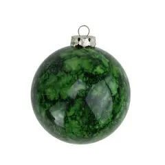 4ct Marbled Green Shatterproof Ball Ornaments