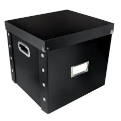 12" Snap-N-Store Vinyl Record Storage Box Black
