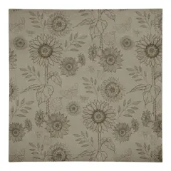 Sunflower Icons Cotton Twill Napkin Brown