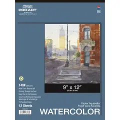 Pro Art&reg; 140lb. Taped Watercolor Pad