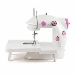 Haitral&trade; Cute Pink Flex-Speed Double-Thread Cordless Sewing Machine with Built-In Table