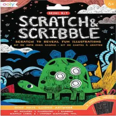 OOLY Mini Scratch & Scribble Dino Days Art Kit