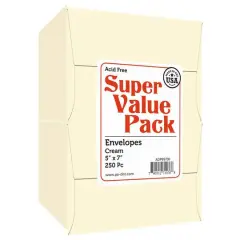 PA Paper&trade; Accents Super Value Pack Envelopes, 5" x 7" Cream