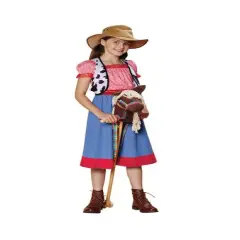 Medium Red & Blue Checkered Cowgirl Child Costume