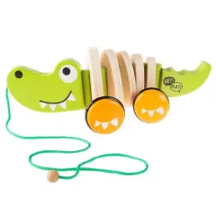 Toy Time Old Fashioned Alligator Wooden Pull Toy