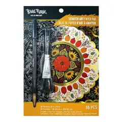 Brea Reese&trade; 6" x 8" Festive Harvest Scratch Art Paper Pad
