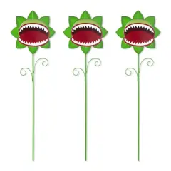 Glitzhome&reg; 24"H Halloween Metal Chomper Yard Stake Set