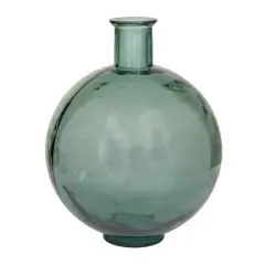 Green Recycled Glass Handmade Spanish Vase 13" x 13" x 17"