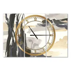 Designart 'Glam Dancing Shape Ii Modern Multipanel Wall Clock