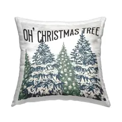 Stupell Industries Oh Christmas Tree Holiday Ornament Throw Pillow