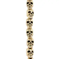 Antique Gold Metal Skull Beads, 12mm by Bead Landing&trade;