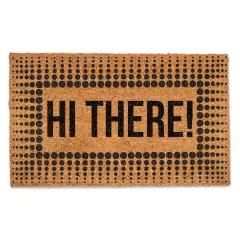 Hi There Circle Border Doormat