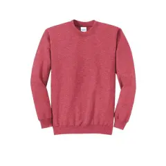 Port & Company&reg; Brights Core Fleece Crewneck Sweatshirt Heather Red