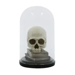 9.5" Skull on Books Cloche Tabletop D&eacute;cor by Ashland&reg;