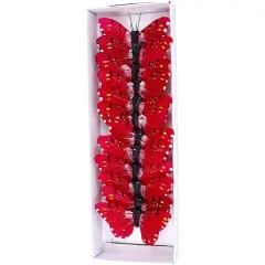 Reliant 3" Red Butterflies, 12ct.
