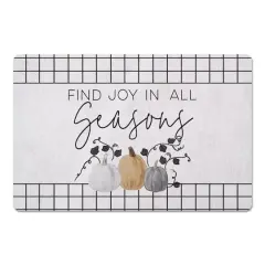 Joy In All Seasons Pumpkin Floor Mat
