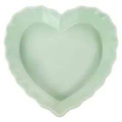 Martha Stewart 11'' Mint Heart Shaped Stoneware Cake Pan