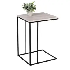 Honey Can Do 25" Natural Square C End Table