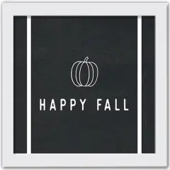 Happy Fall Print in White Frame