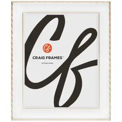 Craig Frames Victoria White & Gold Picture Frame