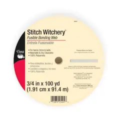 Dritz&reg; Stitch Witchery&reg; White Fusible Bonding Web, 0.75'' x 100yd.