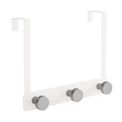 Elle D&eacute;cor White 3 Hook Over the Door Hook