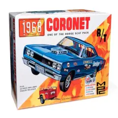 MPC&reg; 1968 Dodge Coronet Hardtop with Trailer 1:25 Scale Model Kit