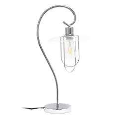 Lalia Home Modern Metal Scroll Table Lamp Chrome