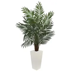 5.5ft. Areca Palm Tree in White Tower Planter