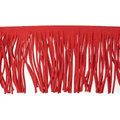 3.75" Flocked Fringe Trim by Celebrate It&reg; Red