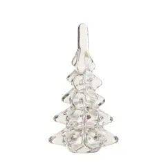 Hello Honey&reg; 6.25" Clear Mini Glass Christmas Tree D&eacute;cor