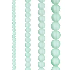 Matte Glass Round Beads by Bead Landing&trade; Green