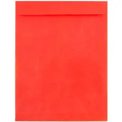 JAM Paper 10" x 13" Tyvek Tear-Proof Open End Catalog Envelopes, 25ct. Red