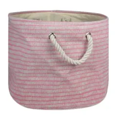 DII&reg; Medium Round Pink Sorbet Keeping Score Polyester Bin