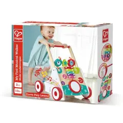 Hape My First Musical Walker Wooden Push & Pull Learning Walker