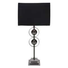 25" Black Metal Modern Table Lamp, 2ct.