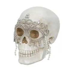 7" Skull with Pearl Mask Tabletop D&eacute;cor by Ashland&reg;