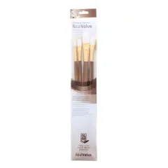 Princeton&trade; RealValue&trade; White Taklon 4 Piece Brush Set