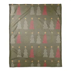 Green Tree Pattern Coral Fleece Blanket