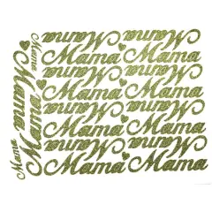 JAM Paper Mama Gold Script Floral Adhesive