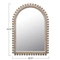 Hello Honey&reg; Natural Bohemian Arched Framed Wall Mirror