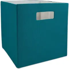 DII&reg; 11" Polyester Solid Storage Cube Teal