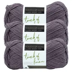 3 Pack Lion Brand&reg; Touch of Linen Yarn Fog