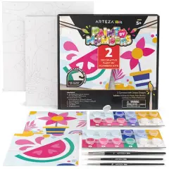 Arteza&reg; Kids Mixed Design Paint by Numbers Kit, 35 pcs