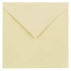 JAM Paper 7.5" x 7.5" Ivory Square Invitation Envelopes with Euro Flap, 25ct.