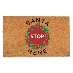Santa Stop Here Doormat
