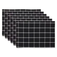 DII&reg; Black Check Placemats, 6ct.