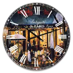 Designart 'La Brasserie Of Champs-&Eacute;lys&eacute;es Paris Traditional Wall Clock