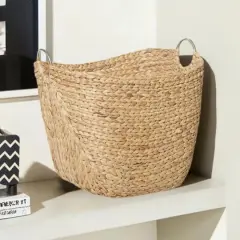 Large Brown Seagrass Contemporary Storage Basket