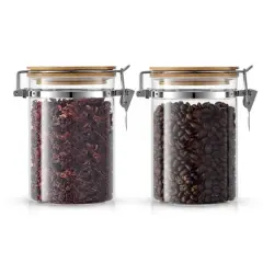 JoyJolt&reg; Airtight Glass Storage Jars, 2ct.
